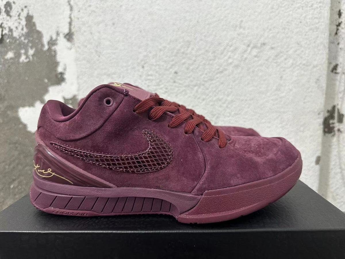 Nike Zoom Kobe 4 Low Burgundy Basketball Shoes