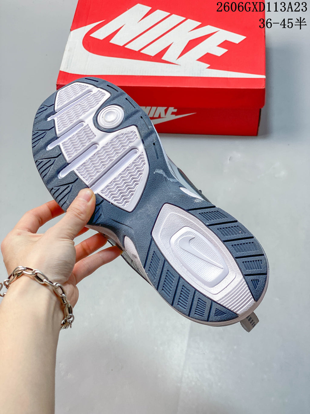 Nike Air Monarch IV Tekno Silver Sneakers 415445-102