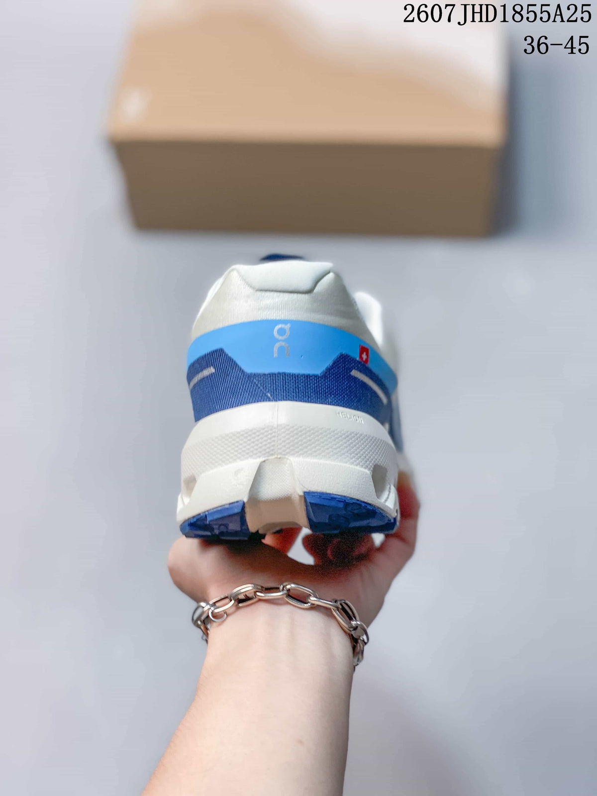 On Cloudvista 2 Trail Sneakers, White and Blue
