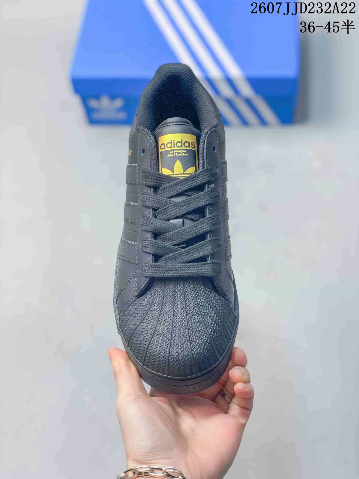 Adidas Superstar Sneakers Black Yellow HQ2646
