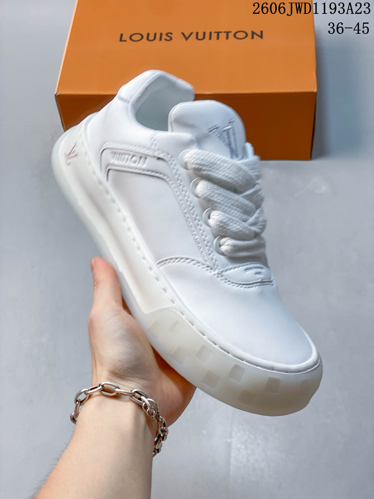 Louis Vuitton Tilted White Low-Top Sneakers