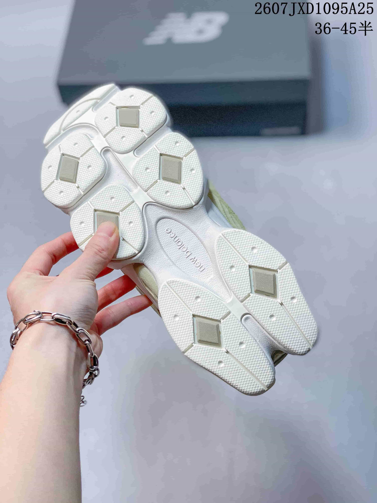 New Balance 9060R Suede Sneakers Pale Green Cream