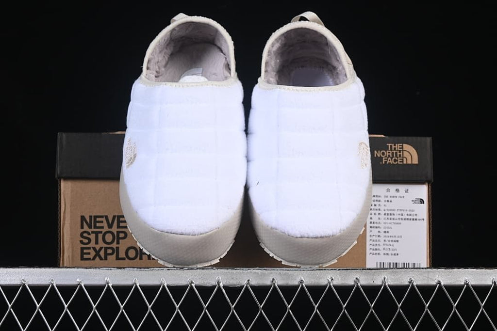 The North Face Thermoball Traction Mule in Beige and White