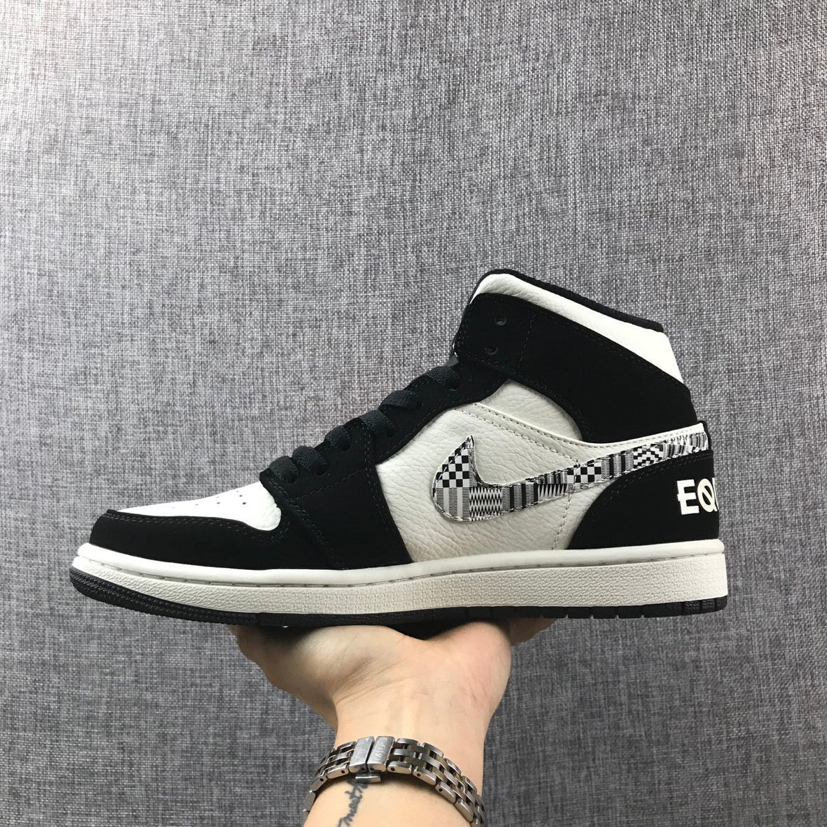 Air Jordan 1 Mid Black History Month Sneakers 852542-010