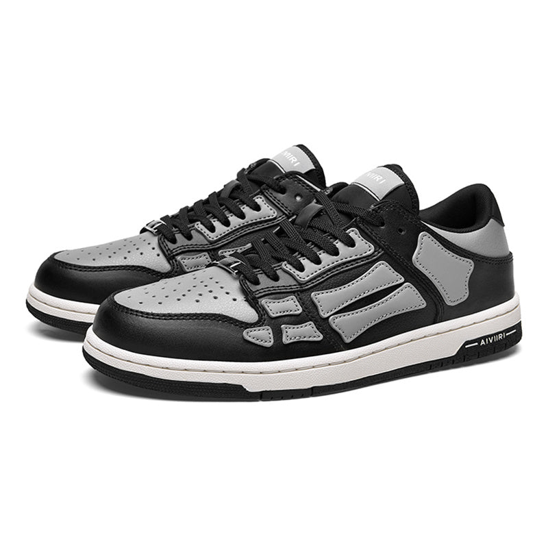 AIVIIRI Black and Gray Low-Top Sneakers