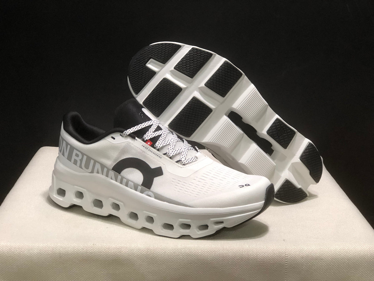 On Cloudmonster 1 All-White Running Sneakers