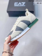 Emporio Armani EA7 Low-Top Sneakers Off-White Green