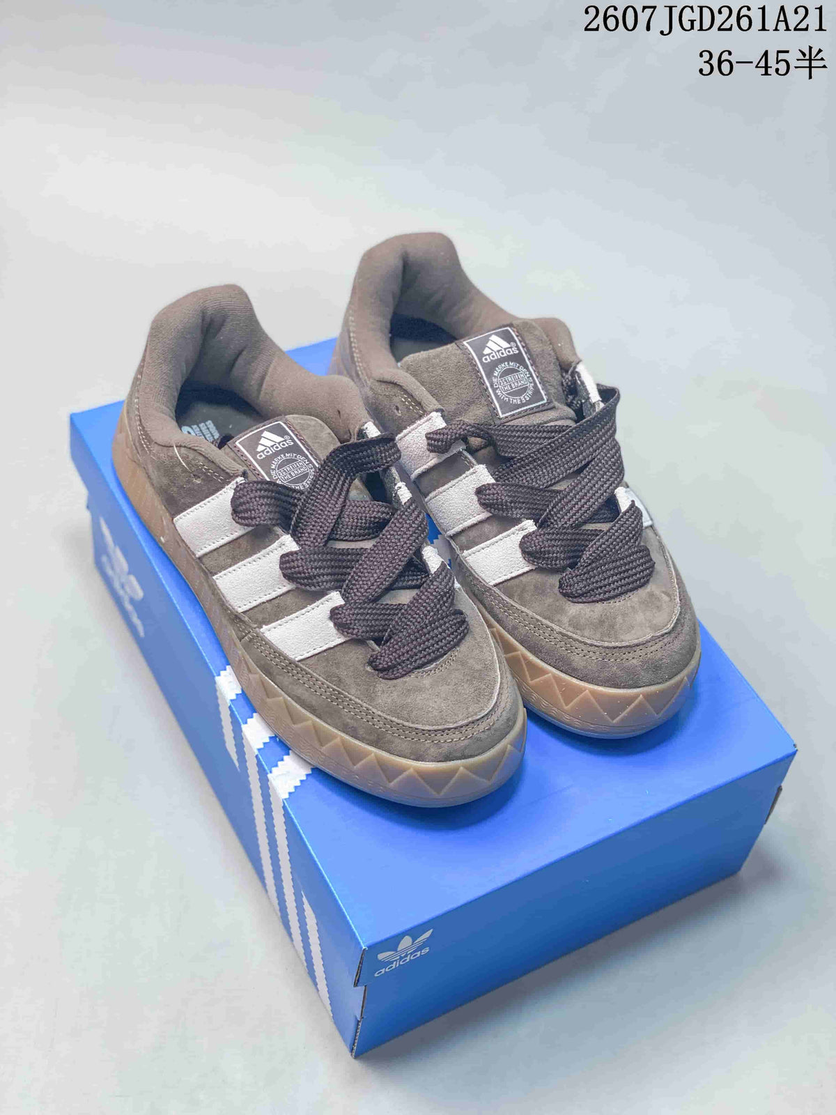 Adidas Adimatic Low Sneakers Brown White Gum Sole