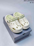 Platform Clogs White and Green Style 2607JJD516A26