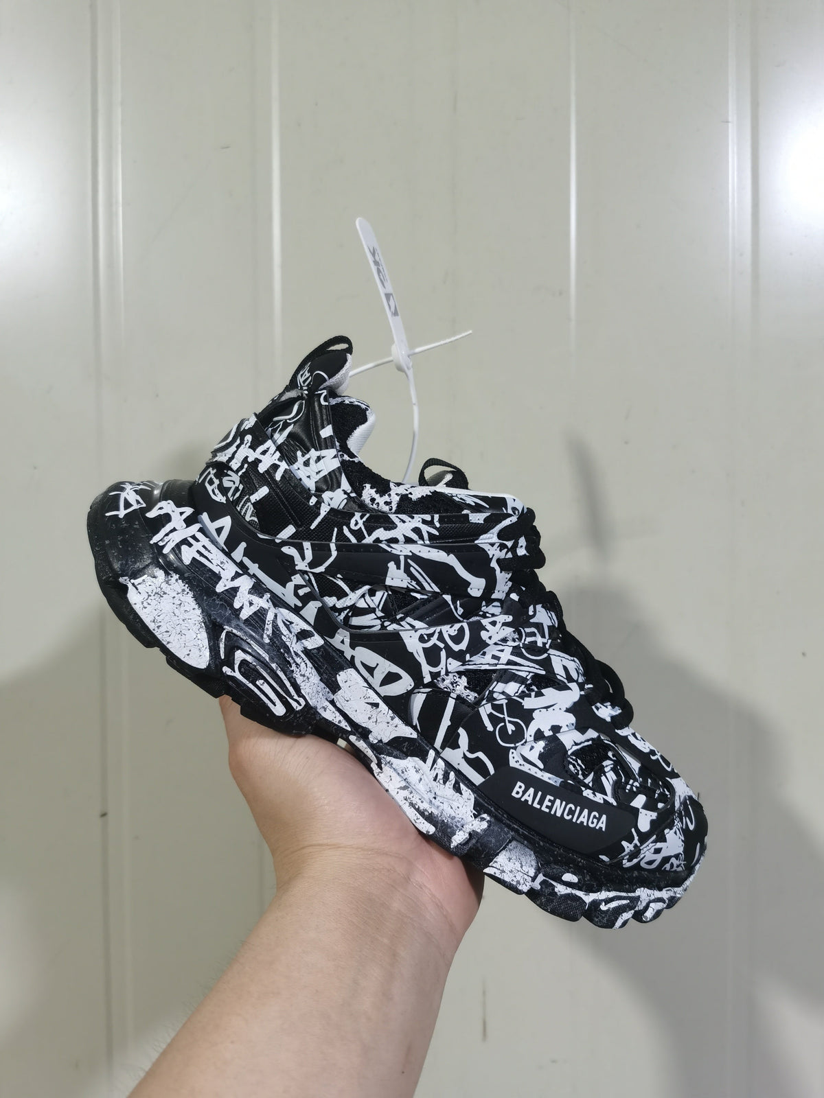 Balenciaga Track 3.0 Graffiti Sneakers Black White 542436