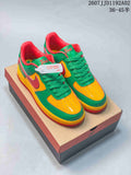 Nike Air Force 1 '07 Low Green Yellow Red Sneakers