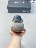 ECCO Men's Gray and Navy Lace-Up Casual Sneakers JLD383A23
