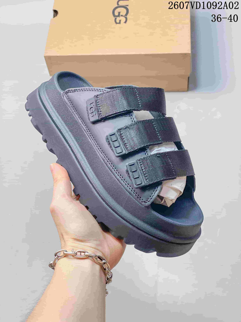 UGG Triple-Strap Platform Slide Sandals