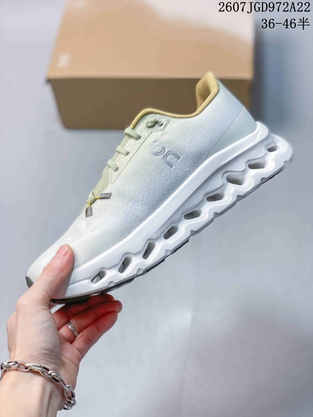 On Cloudtilt Women's Mesh Sneakers White and Light Green 2607JGD972A22