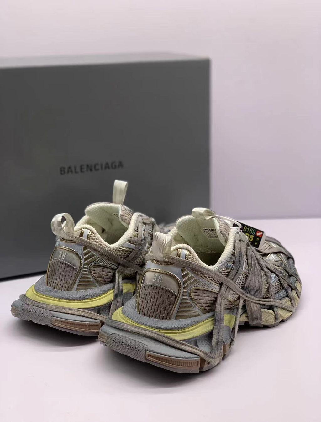 Balenciaga 3XL Spider Sneakers Champagne