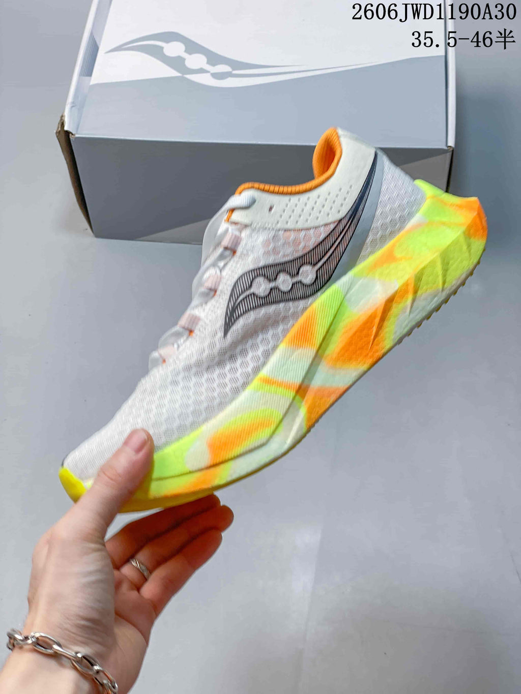Saucony Endorphin Pro 4 Running Shoes, White Neon
