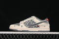 Nike SB Dunk Low Grey Monogram Print Sneakers