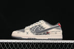 Nike SB Dunk Low Grey Monogram Print Sneakers