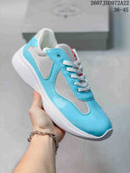Prada America's Cup Low-Top Sneakers Turquoise White 2607JDD972A22