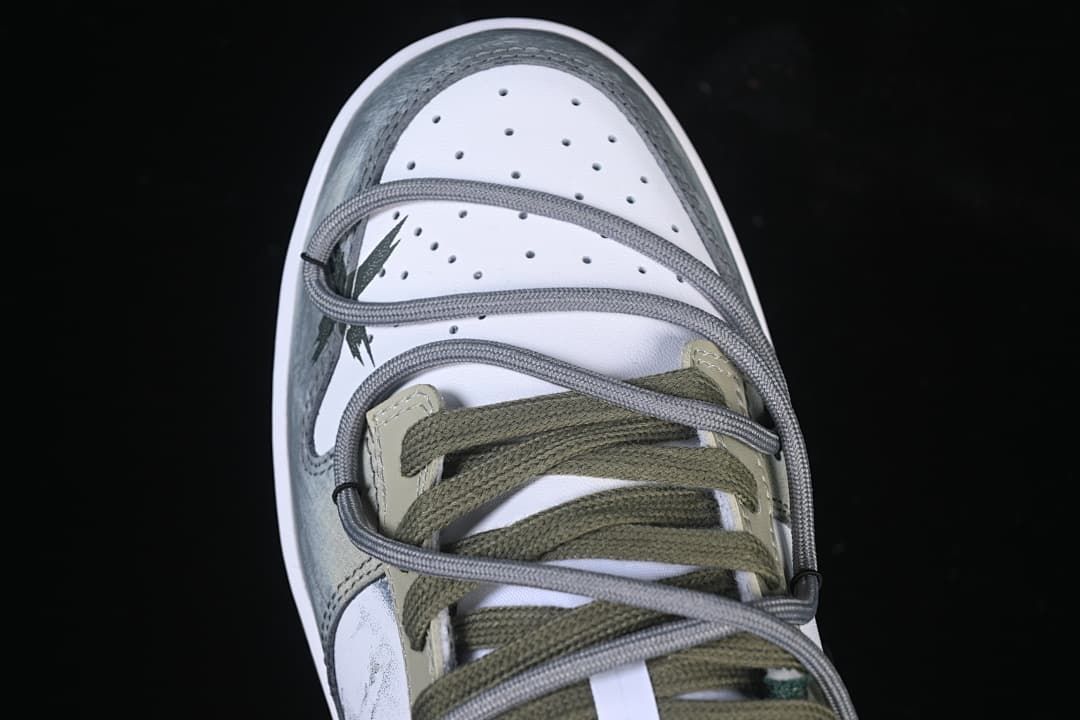 Nike SB Dunk Low White Gray Green Sneakers DV0833-111