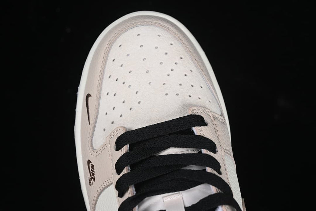 Nike SB Dunk Low Cream Houndstooth Swoosh Sneakers