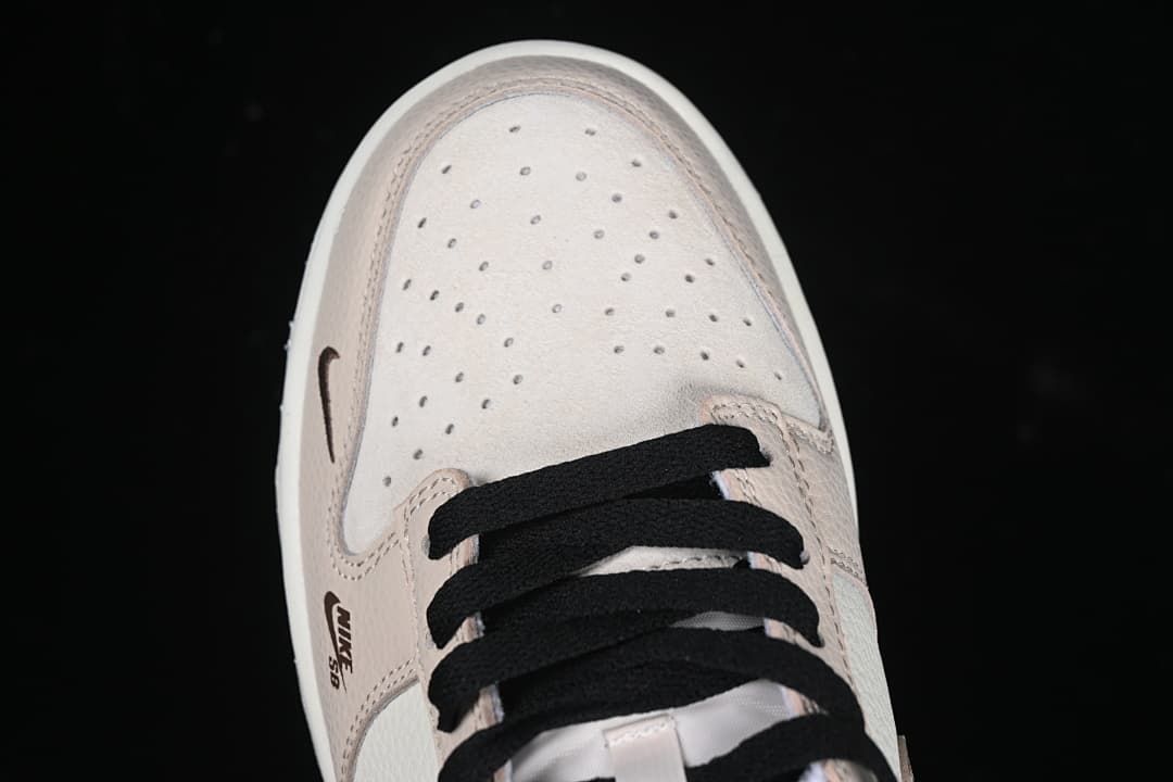 Nike SB Dunk Low Cream Houndstooth Swoosh Sneakers