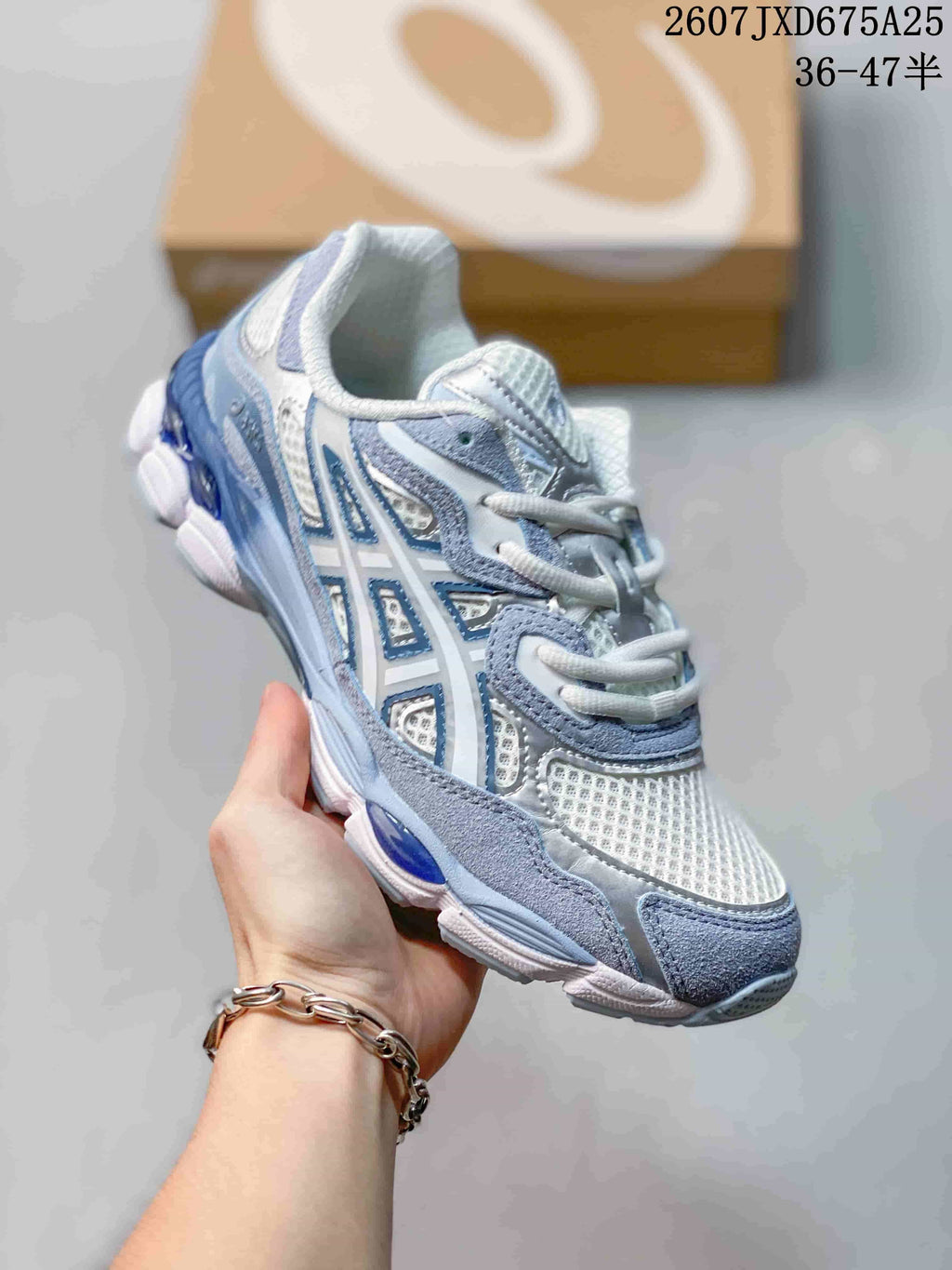 ASICS Gel-NYC Blue and White Lifestyle Sneakers 712450RRU