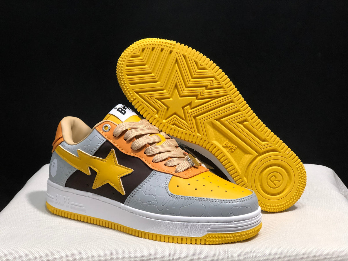 BAPE STA Low-Top Sneakers Grey Yellow
