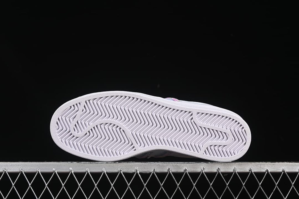 adidas Superstar II JR1332 White Sneakers with Pastel Stripes