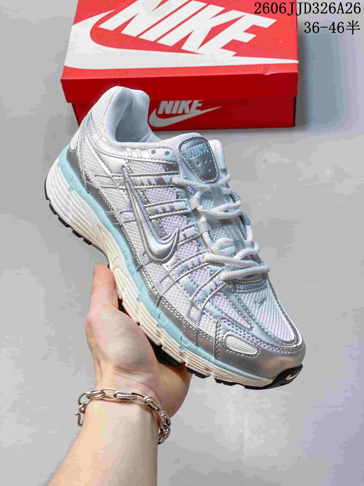 Nike P-6000 Sneakers in Silver and White