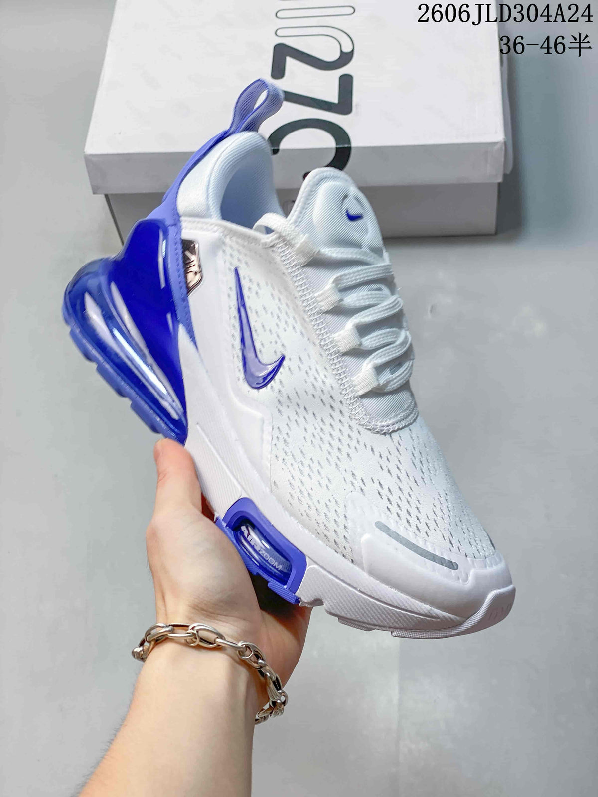Nike Air Max 270 White and Blue Sneakers AQ9164-102