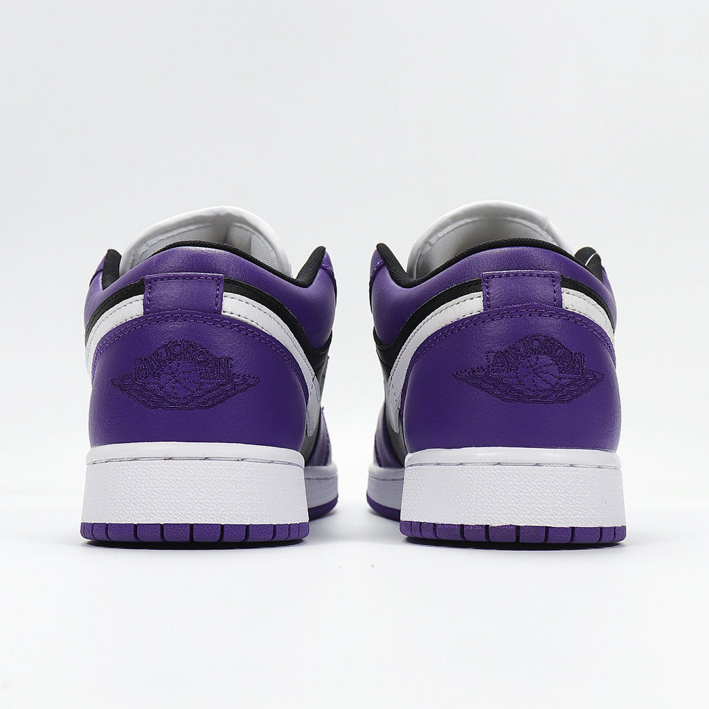 Jordan 1 Low Black Purple White Sneakers 553560-501