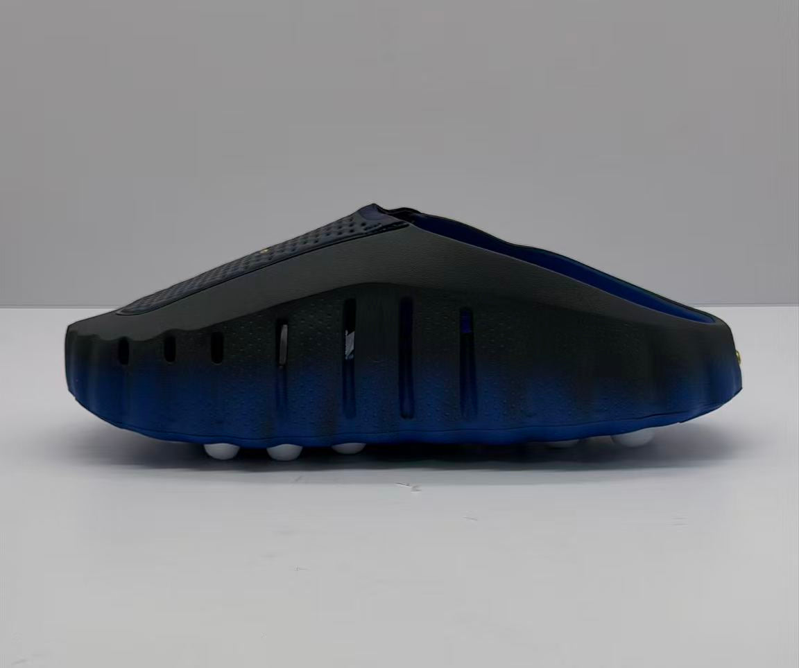 Nike Slides Black and Royal Blue