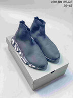 Balenciaga Speed-Style Sock Sneakers in Dark Gray