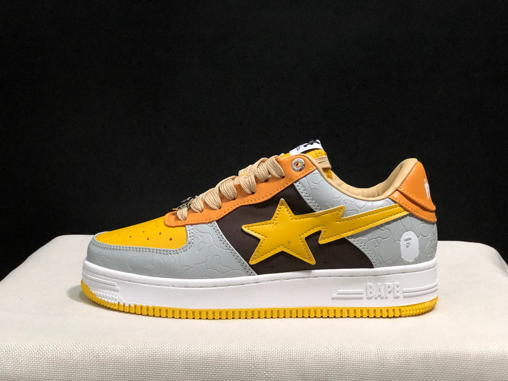 BAPE STA Low-Top Sneakers Grey Yellow