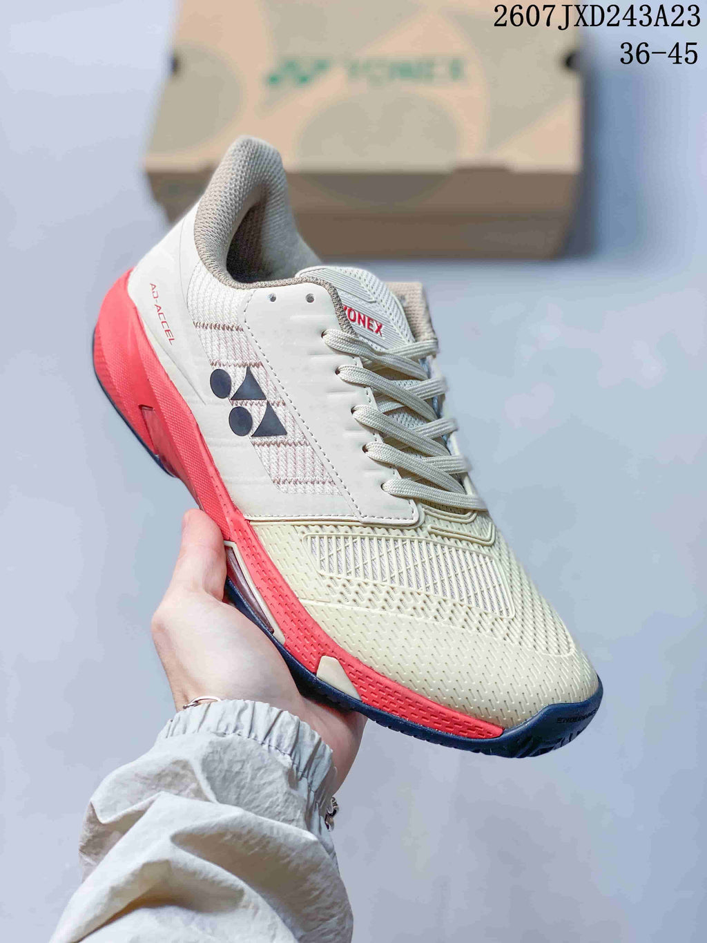 Yonex AD ACCEL Low-Top Tennis Shoes White Black