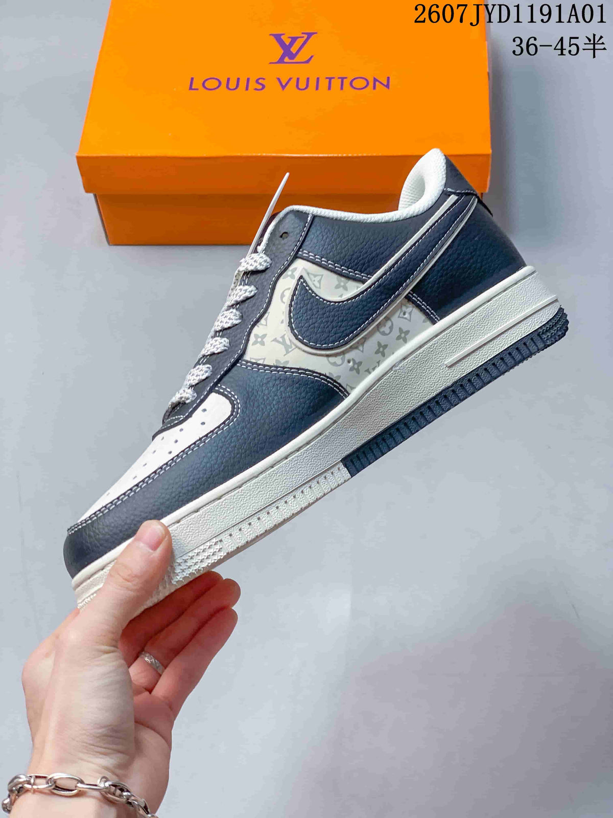 Nike Air Force 1 '07 Low Louis Vuitton-Style Sneakers