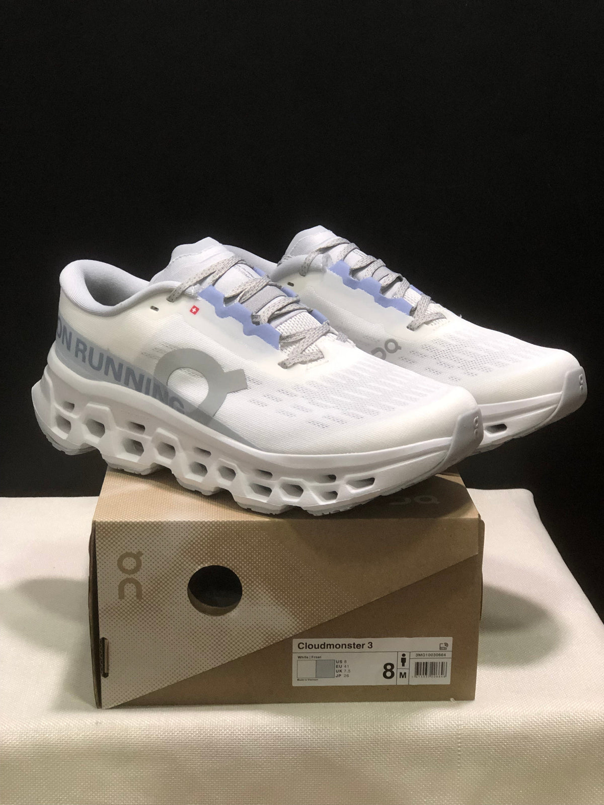 On Cloudmonster 3 White Running Sneakers