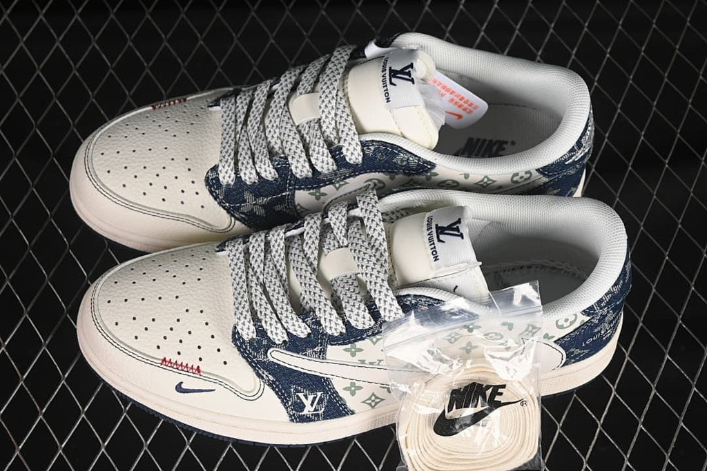 Air Jordan 1 Low OG SP Blue Denim Print Sneakers