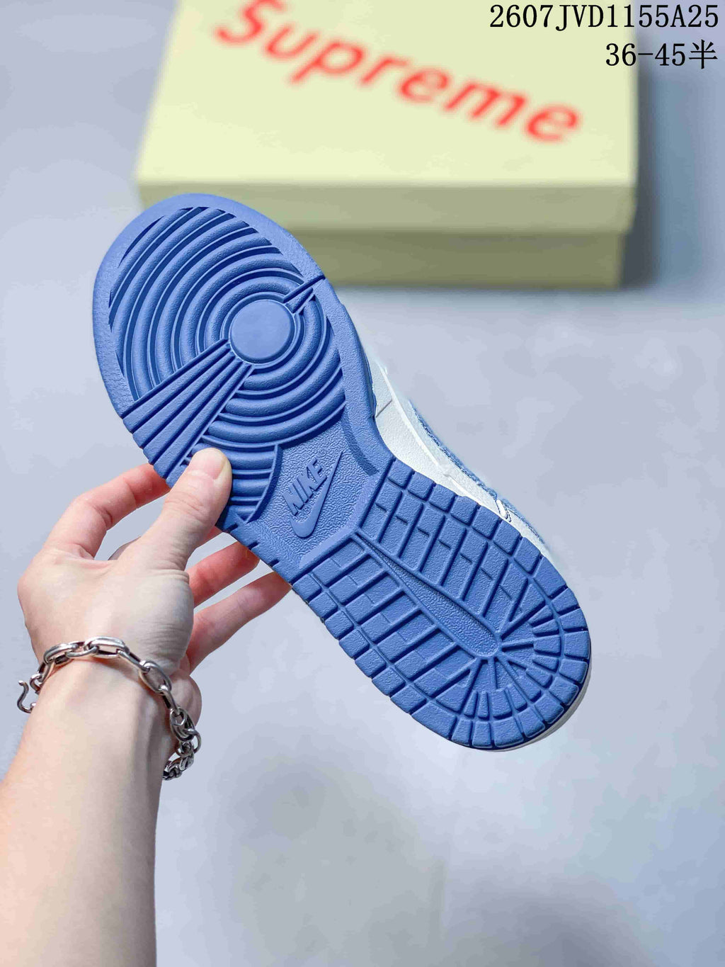 Nike SB Dunk Low Pro White Blue Low-Top Skate Shoes
