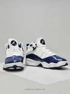 Jordan 6 Sneakers White and Navy