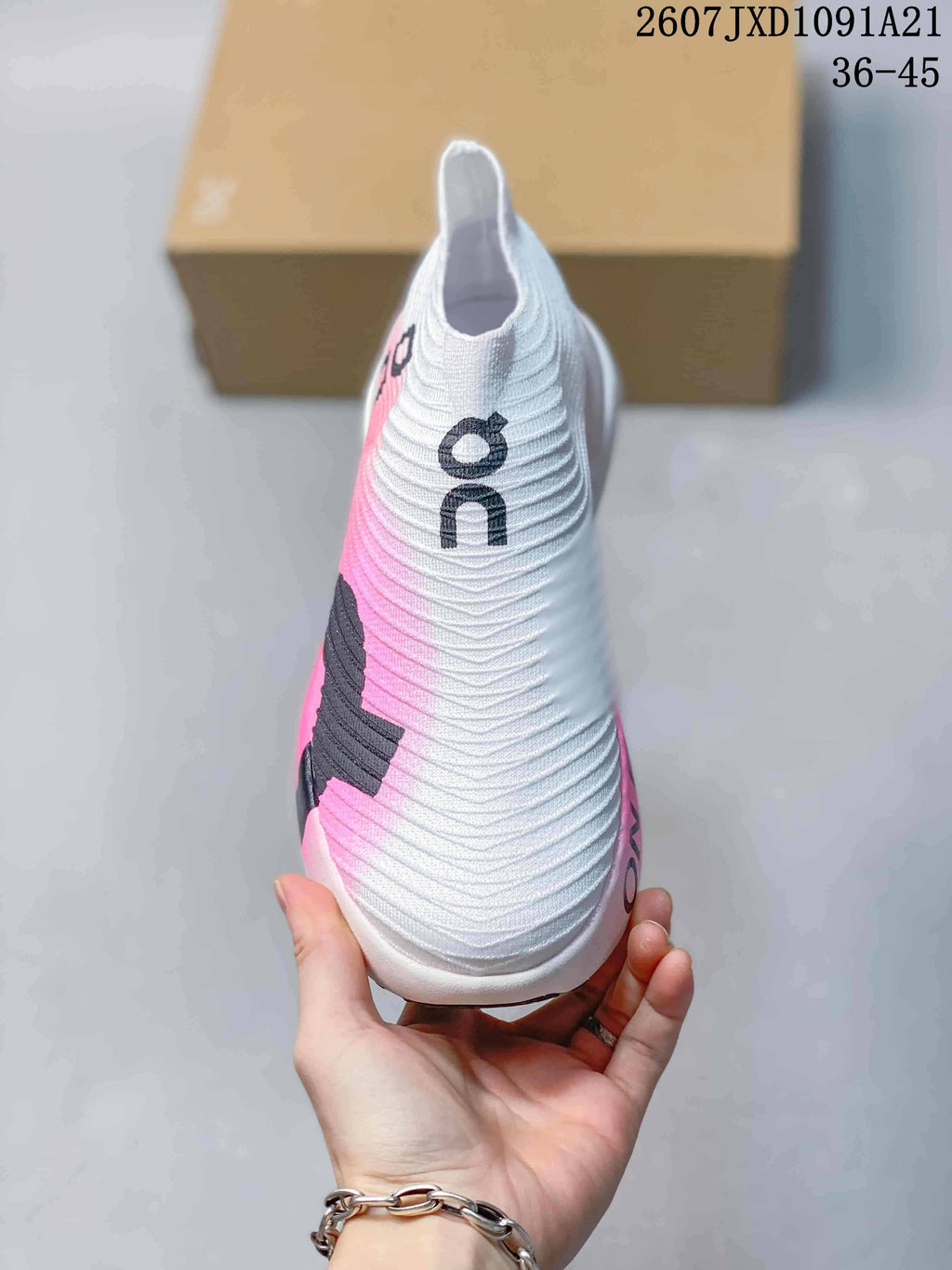 On Cloudboom Strike LS Slip-On Sneakers White Pink