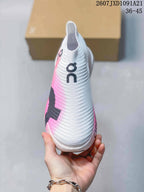 On Cloudboom Strike LS Slip-On Sneakers White Pink