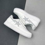 BAPE STA Low Sneakers in White and Grey