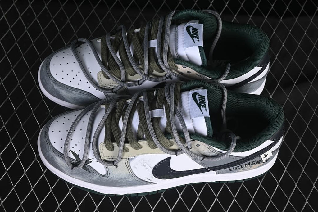 Nike SB Dunk Low White Gray Green Sneakers DV0833-111