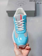 Prada America's Cup Low-Top Sneakers Turquoise White 2607JDD972A22