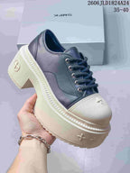SMFK Future Ripple Platform Low-Top Sneakers, Black and Ivory
