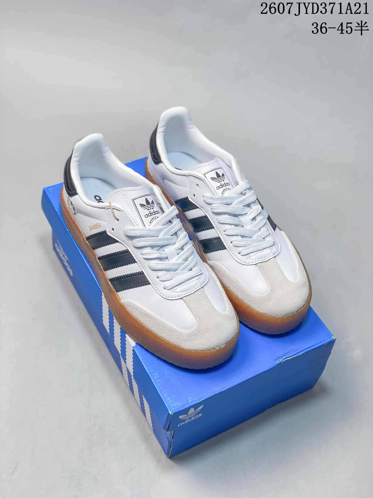 adidas Sambae Women's White Black Gum Sneakers