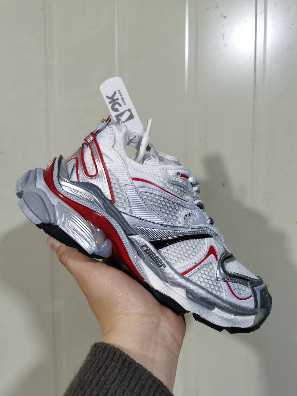 9160 Runner 2 Sneakers White and Red