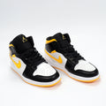 Jordan 1 High Black Yellow White Sneakers CV5276-107